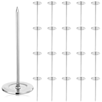 20 PCS Extra Long Upholstery Nails Tacks (19mm X 50mm), Silver Flat Head Heavy Duty Metal Push Pins/Thumb Tacks, Decorative Furniture Nails for Sofa, Headboards, Wall Decor, DIY Craft Projects