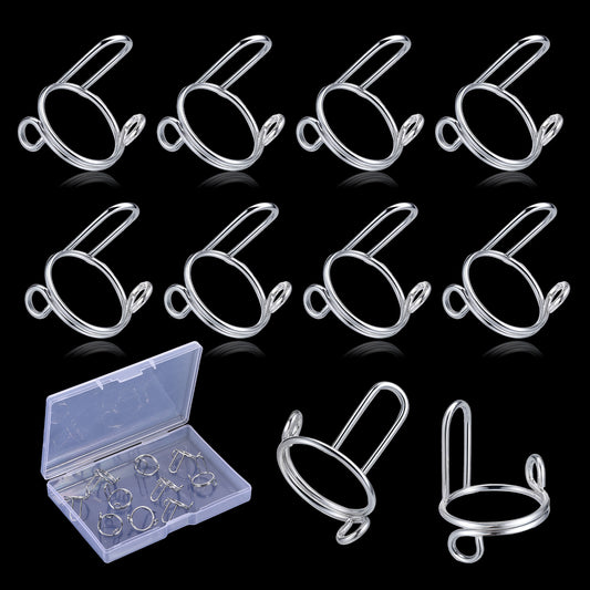 10 Pcs Nail Rings, No Glue Adjustablefingernail Rings for Acrylic Nails, Non-Tarnish Metal Nails Rings, Detachable Reusable Ring Nails for Women Nail Art Decoration