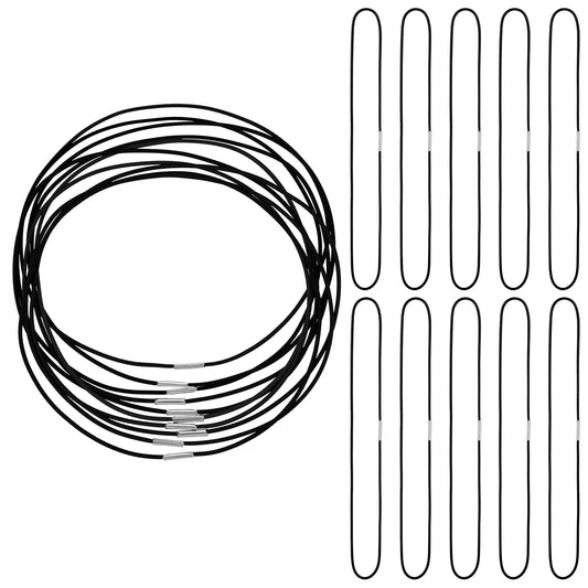 10 Pcs Elastic Bands for Notebook Connecting Inserts Notebook Elastic Stretchy Closure Loop Jump Bands Accessories for Travel Journal Refills(Black, Standard Size)