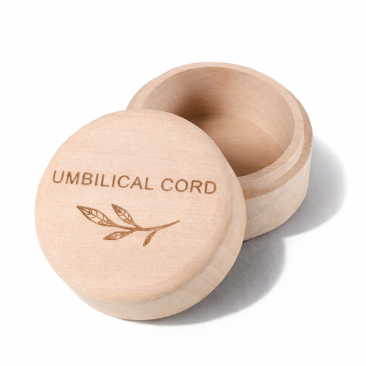 Axafazup Modern Wooden Baby Umbilical Cord Memorial Box (Umbilical Cord Box) - Newborn, Christening - 2" x 2" x 1.4" - Stackable, Rust-Proof, Non-Toxic