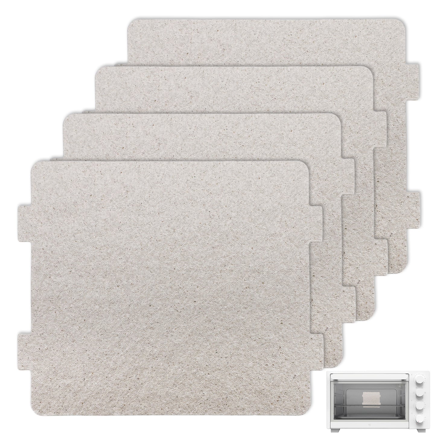 4 PCS Waveguide Cover, Universal Mica Sheet Microwave Wave Guide Cover Replacement Free Cutting According to The Required Size for Universal Microwave Oven Repairing Part, 120X100mm