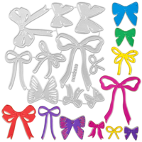 10 Pcs Bow Cutting Dies Metal Die Cuts, Merry Christams Bows Bowtie Package Bag Cutting Dies for DIY Scrapbooking, Card Making, Decorative Embossing, Photo Album, Bowtie Template Stencils