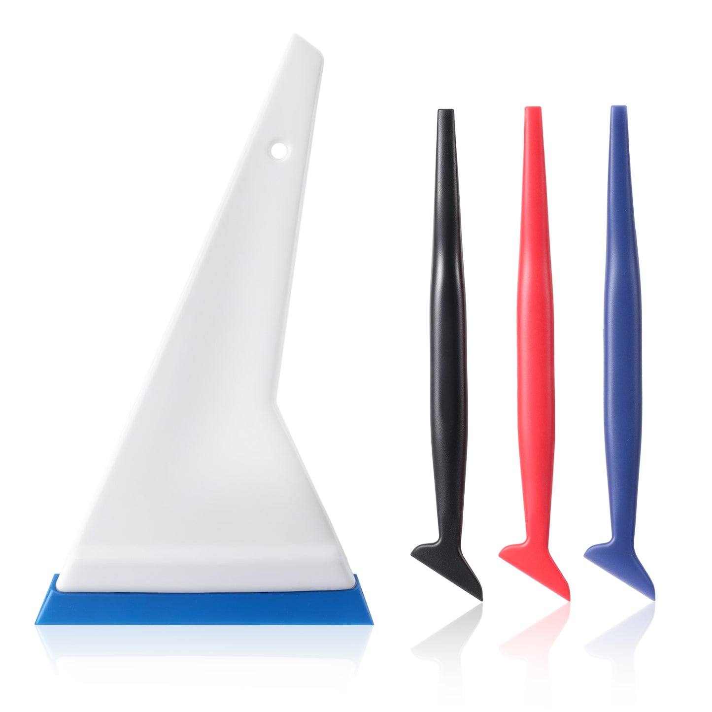 Aeaocvo 4 Pcs Vinyl Wrap Tools Kit, Micro Squeegee Curves Slot Tint Tool, Flexible Vinyl Applicator Tool for Installing Vehicle Wraps and Auto Stickers
