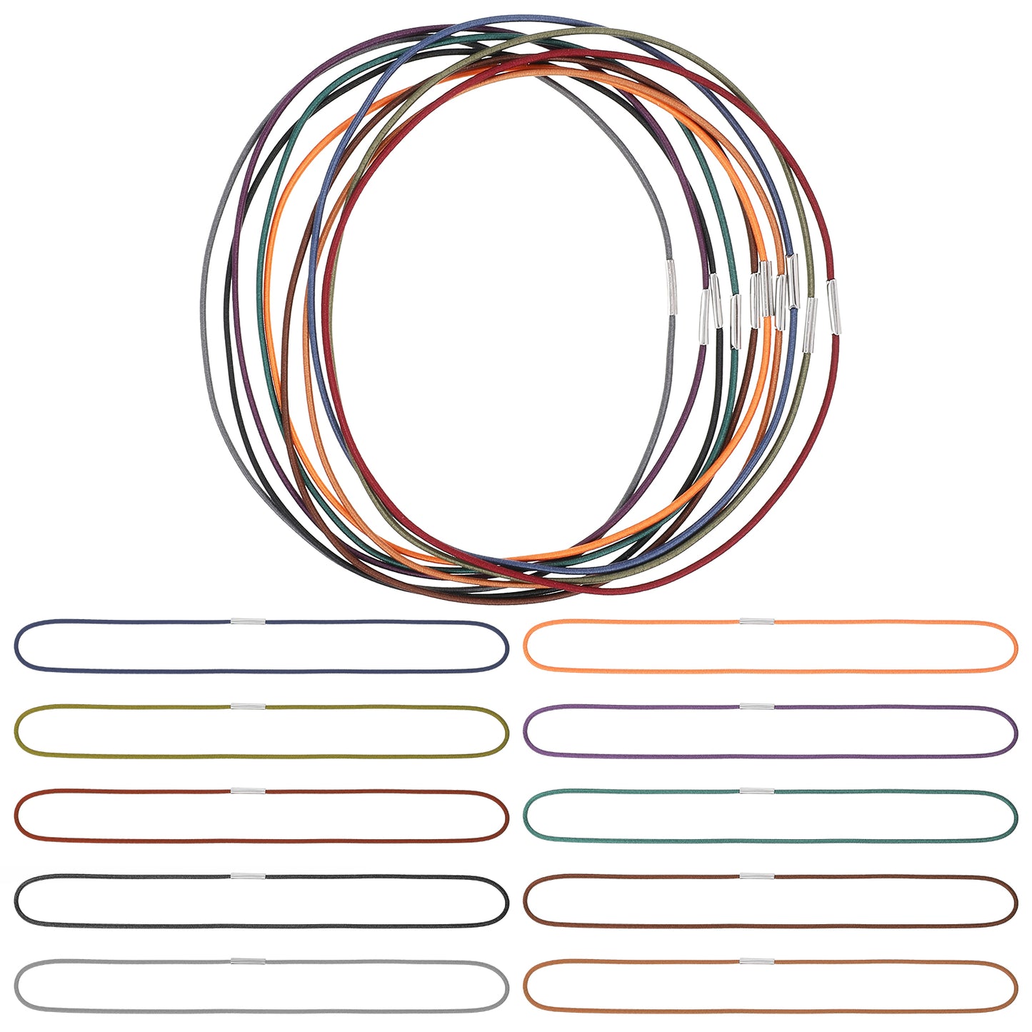 10 Pcs Elastic Bands for Standard Size Travelers Notebook Connecting Inserts Notebook Elastic Stretchy Closure Loop Jump Bands Accessories for Travel Journal Refills