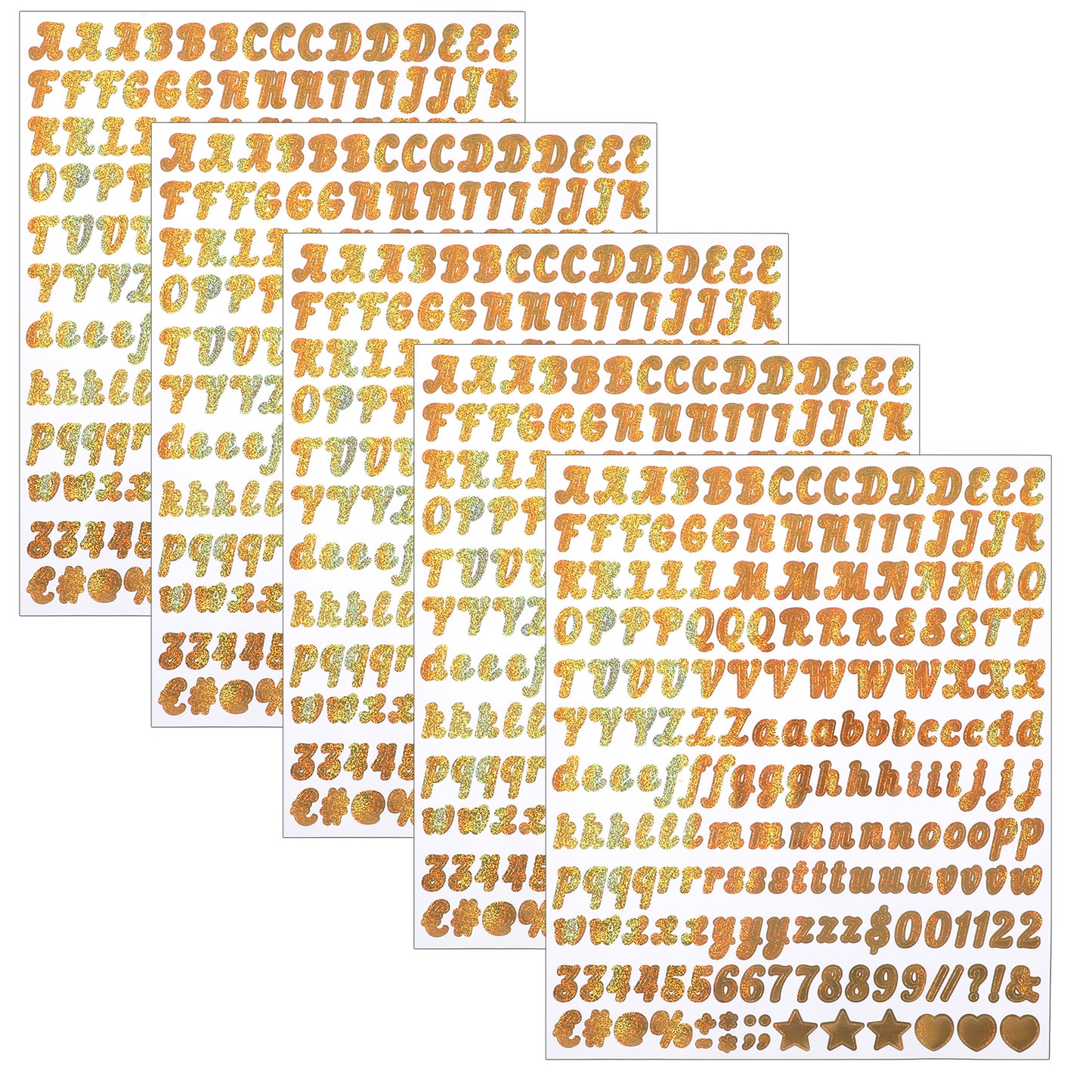 0.5in Gold Small Letter Sticker, 1000 Pcs Self Adhesive Vinyl Letter Stickers Glitter Alphabet Stickers for Scrapbook Crafts DIY Mailbox Labeling Windows Doors