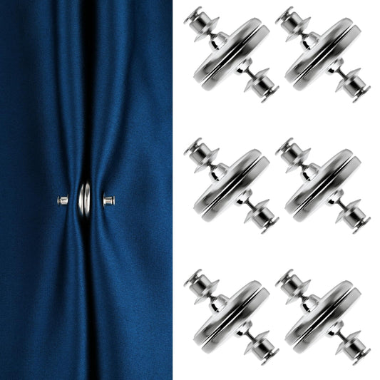 Aster 6 Pairs Curtain Magnets Closure Metal Magnetic Curtain Clips Strong Curtain Weights Magnets to Keep Curtain Closed for Home Bedroom Office Curtain Draperies