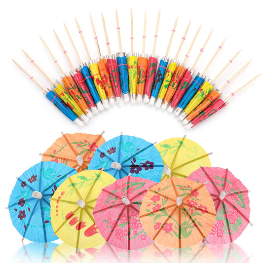 ASTER 50pcs Cocktail Drink Umbrellas Decorations, Cocktail Accessories & Tropical Party Cocktail Decorations, Assorted Colour