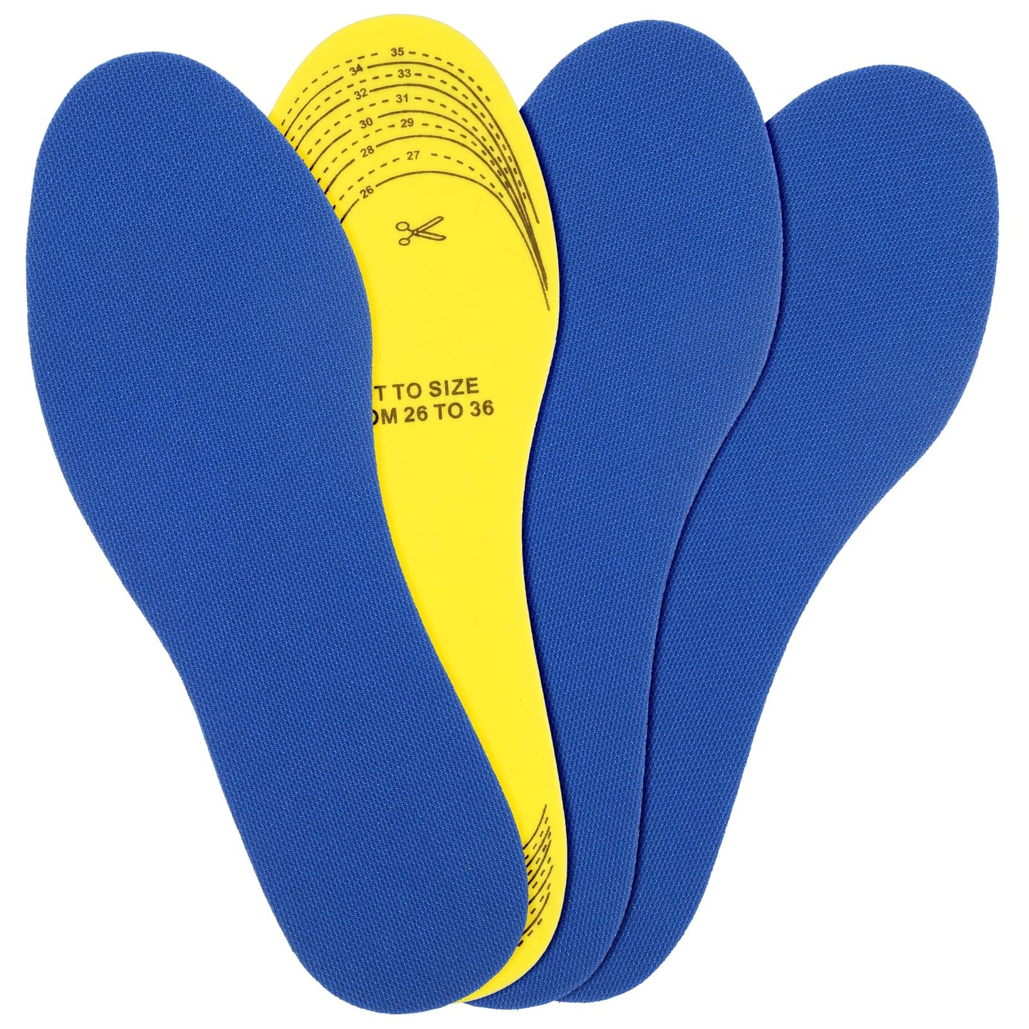2 Pairs Cuttable Kids Insoles, Memory Foam Childrens Insoles of Sneakers