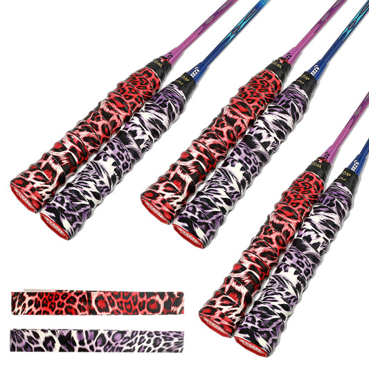 ASTER 6 Pcs Tennis Racket Grip Tape, Badminton Racket Grip Non-Slip/Quick-Drying Tennis Wrap Grip Tape, Precut Racket Grip Tape(Purple + Red)