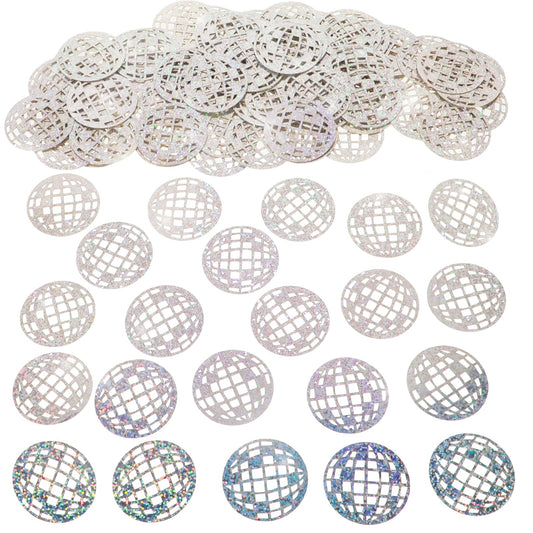 ZEYIYER 100PCS Disco Balls Glitter Table Confetti, Disco Party Decorations Disco Ball Party Favors, 70's Disco Themed Dance Party Supplies, Disco Bachelor Dance Night Birthday Party Ornament