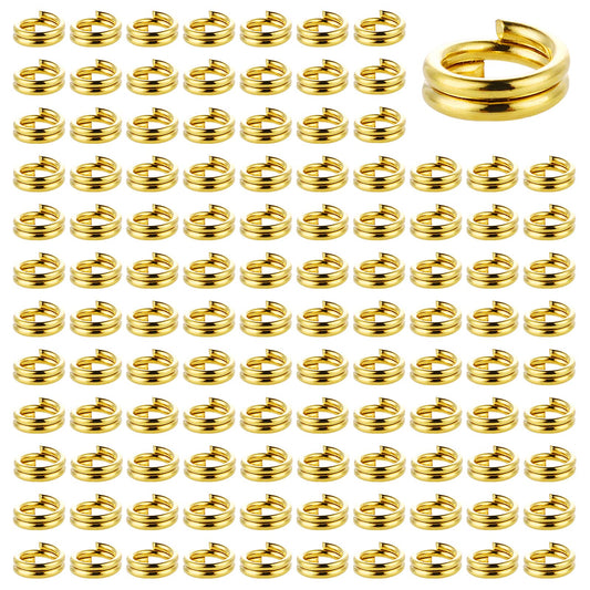 ASTER 400Pcs Jump Rings Connector Gold Split 4mm Double Loops Open Jump Rings for Jewelry Making Bracelet Necklace and DIY Arts
