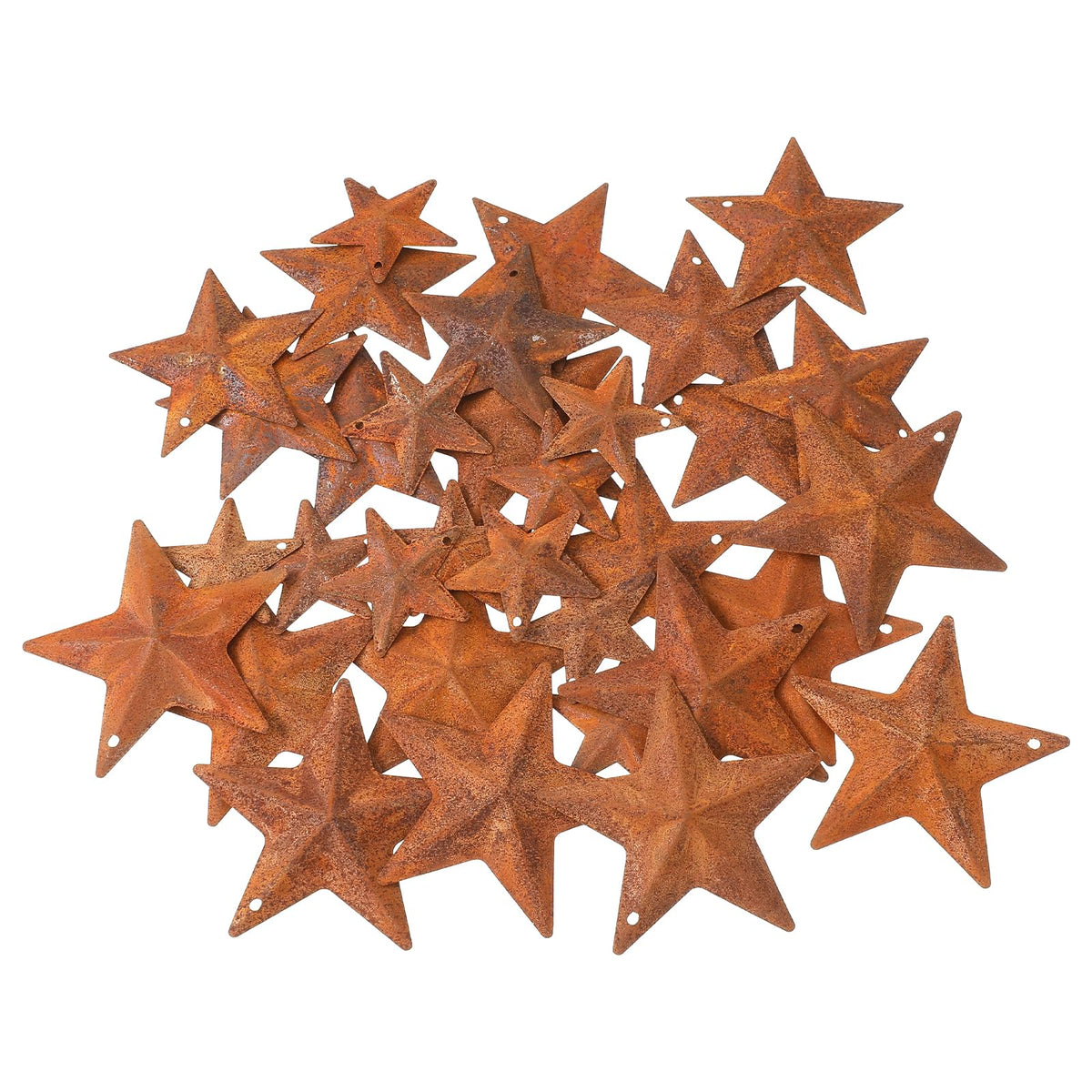 Pack of 33 Rusty Metal Stars Scatter Decoration Christmas Stars Decoration Christmas Tree Star Metal Star Rusty Barn Stars Metal Stars for Crafts Christmas Decoration