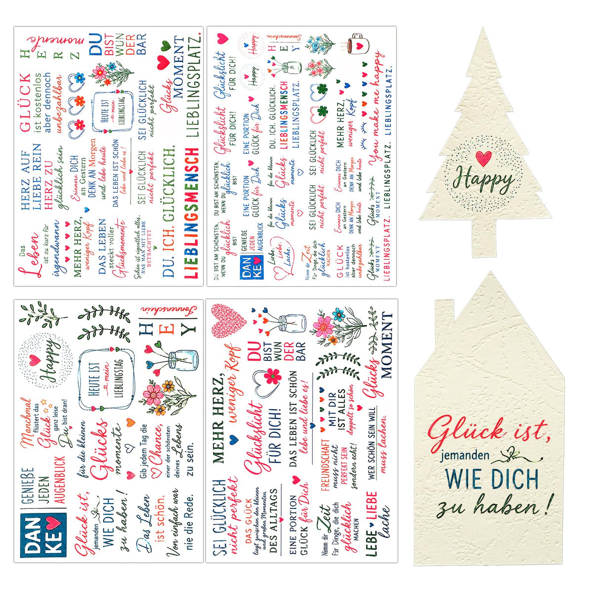 4 Sheets Rub on Sticker Rub on Foil Transfer Sticker Rubons Sticker
