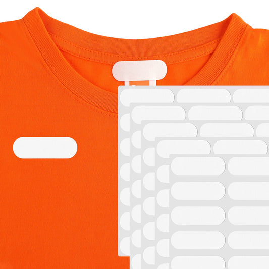ASTER Writable Iron On Clothing Labels 105 Pieces PreCut Iron on Kids Clothing Labels Personalized Clothing Name Tags for School Uniform, Nursing Home, College and Day Care