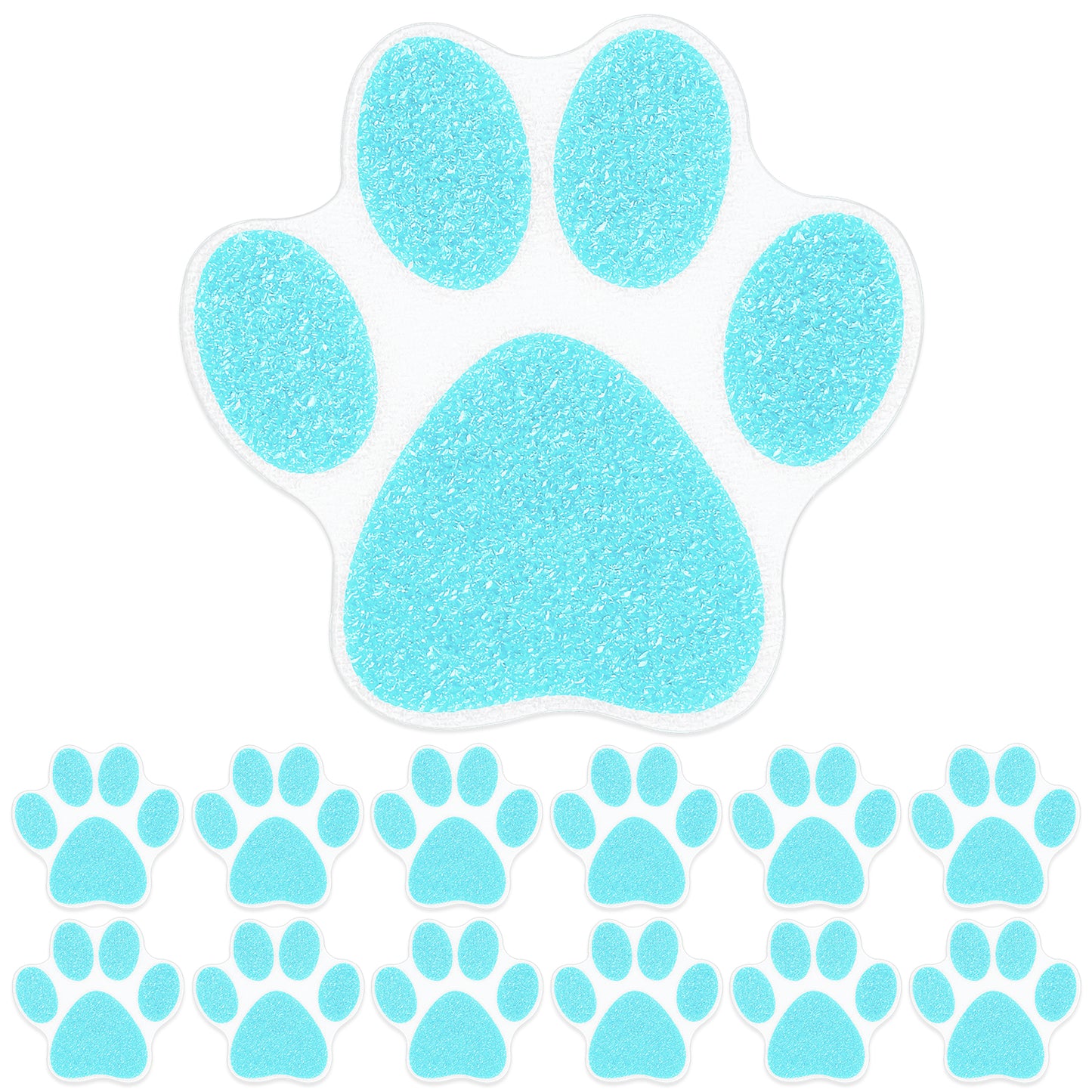 ASTER Bathtub Non-Slip Stickers, 15pcs Shower Floor Bathtub Stickers Strong Adhesive Paw Print Appliques Stickers Bathtub Decals for Bath Tub Showers,Pools, Boats, Stairs