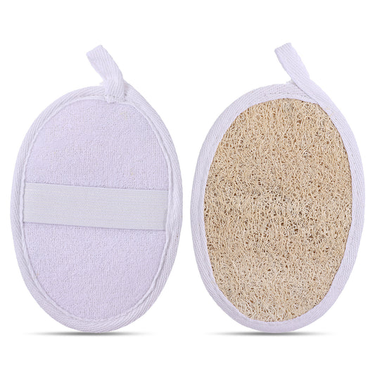 ZEYIYER 2PCS Natural Loofah Sponge, 6.69 * 3.93in Natural Loofah Sponge Exfoliating Body Scrubber, Natural Loofah Exfoliating Body Scrubber, Made with Eco-Friendly Luffa Sponge