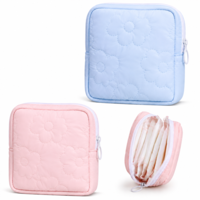 Period Bags for Teen Girls, Floral Printed Period Pouches for Teen Girls