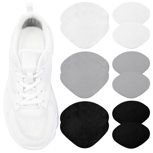 Aysatogc 12PCS Shoe Heel Repair Patch, Self-Adhesive Shoe Patches for Holes Heel Grips Liner Cushions Protectors Heels Pads Sneaker Inside Patches for Improved Shoes Fit (2 Sizes, 3 Colors)