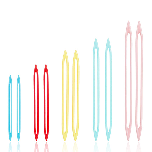 10 Pcs Large Eye Finishing Yarn Needles for Sewing Weaving in Ends, Versatile Plastic Sewing Needles Tapestry Weaving Darning Needle for Thick Bulky Yarn Crochet Supplies and Accessories(Multicolor)