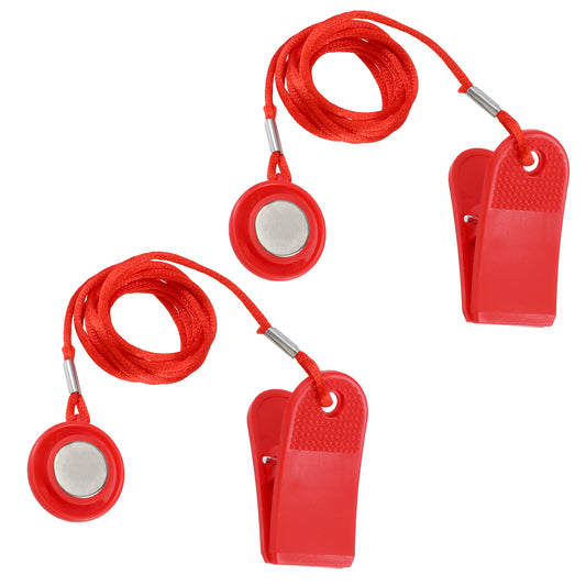 Aysatogc 2PCS Treadmill Magnet Safety Key, Magnetic Safety Switch Universal Treadmill Replacement Accessories Emergency Stop Magnet for Most Treadmills Running Machines(Red)
