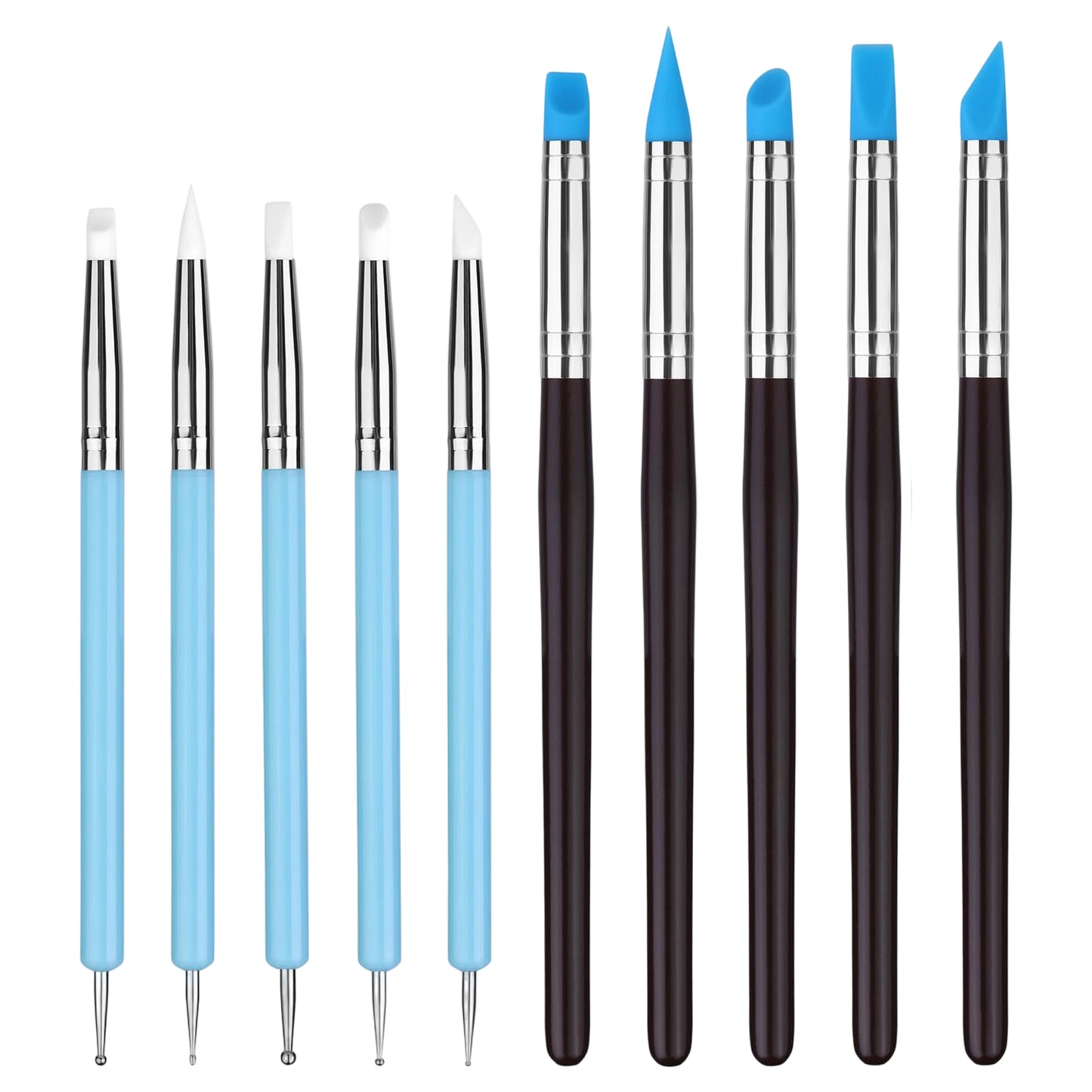 10 Pcs Clay Sculpting Tools, Polymer Clay Tools, Silicone Sculpting Tool, Modeling Dotting Tool for Crafts, Pottery, Nail, and Art Projects