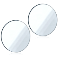 2PCS Office Cubicle Desk Mirror, Adjustable Monitor Mirror to See Behind You, Computer Monitor Rear View Mirrors, 2 Inch Small Removable Mirrors for Computer, Laptop, Desktop-View Monitors Blind Spot
