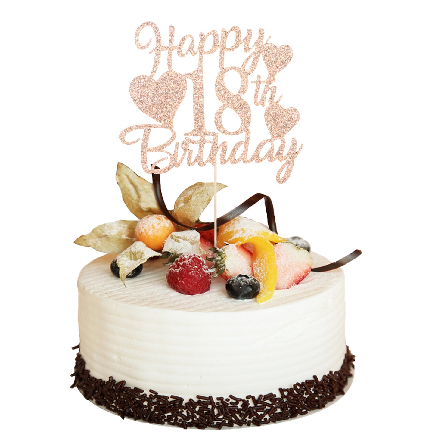 1 Pcs Happy 18th Birthday Cake Topper, Funny 18th Cake Topper for Men for Women, Fabulous Cake Decorations for 18th Birthday Anniversary Party Supplies