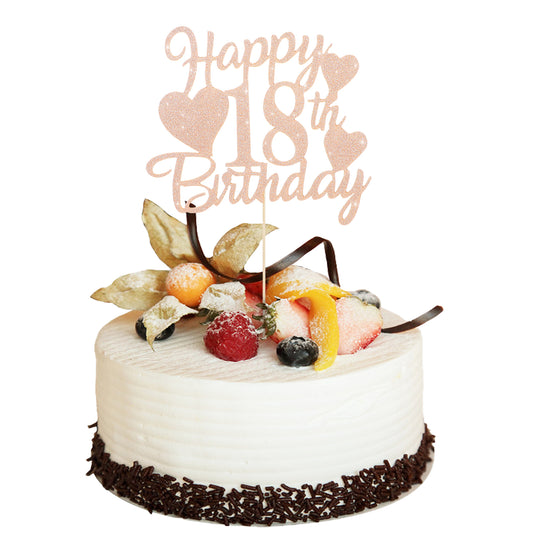 1 Pcs Happy 18th Birthday Cake Topper, Funny 18th Cake Topper for Men for Women, Fabulous Cake Decorations for 18th Birthday Anniversary Party Supplies