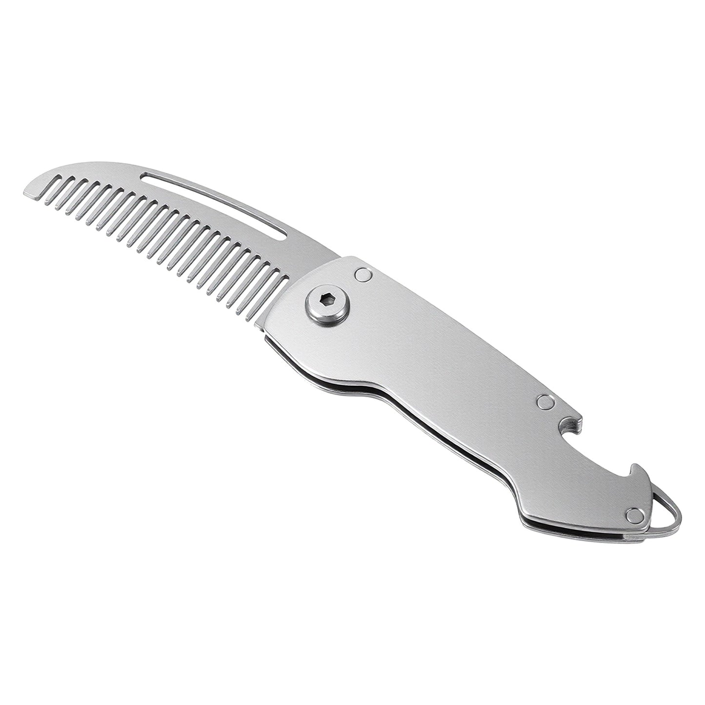 Small Folding Mustache Combs, Metal Beard Comb for Men, Portable Pocket Beard Comb for Mustache Hair Care Styling