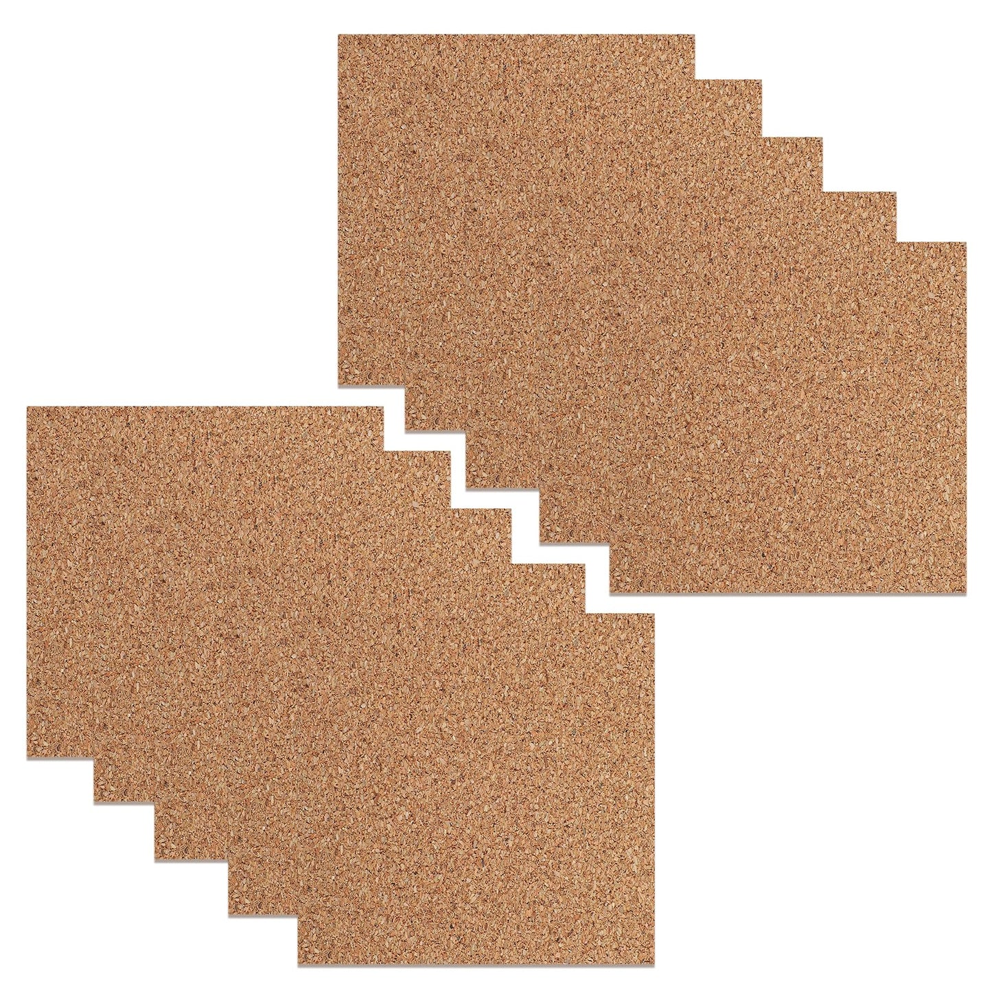 10 PCS 4"x4" Self-Adhesive Cork Sheets, Strong Adhesive-Backed Cork Squares, Mini Wall Board for DIY Coaster Making Handmade Crafts Backing for Tiles/Objects, Mini Wall Decor, Craft Accessories