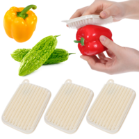 Vegetable Brush, 3PCS Veggie Wash Brushes, Bendable Potato Cleaning Brush, Soft Bristle Brushes for Potato/Carrots/Cucumber/Lotus Root, Fruits Vegetable Brush Scrubber for Food (Cream Color)