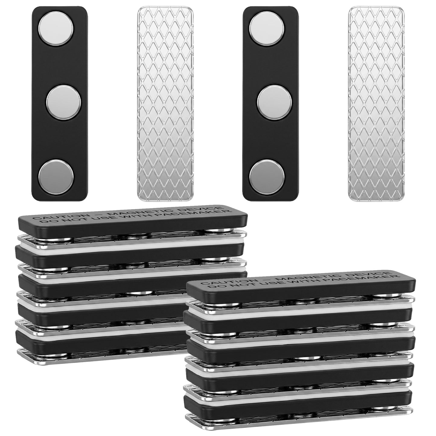 10 Pairs Magnetic Strip, Strong 3 Magnets Metal Frame Hanging Strips, Reusable Picture Hanging Strips for Home Decor