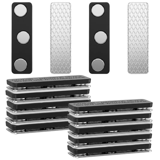 10 Pairs Magnetic Strip, Strong 3 Magnets Metal Frame Hanging Strips, Reusable Picture Hanging Strips for Home Decor