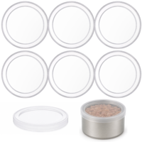 Apausvcm 6 Pcs Can Lids for Canned Food, 75mm Reusable Dog Food Can Covers Lids Clear Plastic Seal Lid for Canned Goods or Pet Dog Cat Food Saver