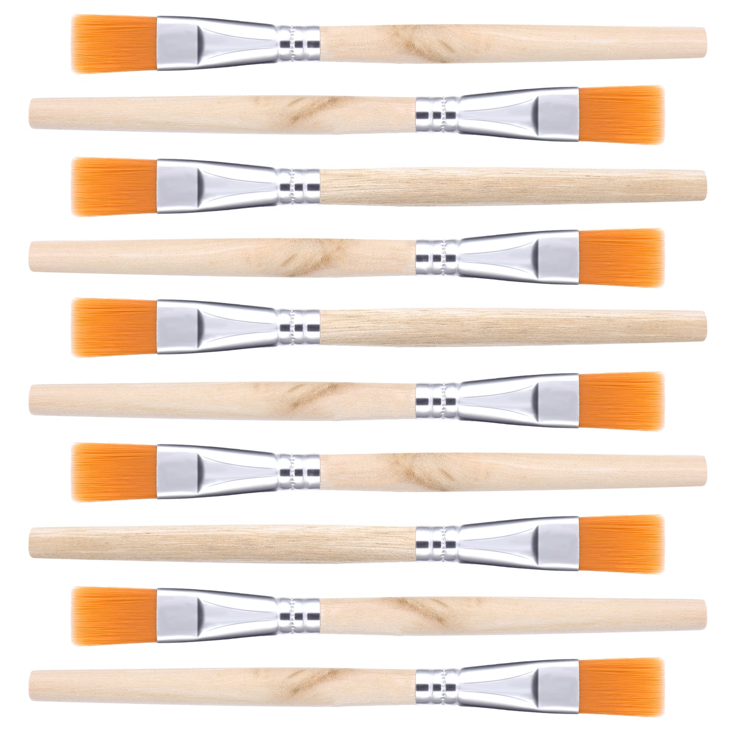 10 Pcs Paint Brushes Bulk for Acrylic Painting, Easy-Clean Artist Paint Brushes Reuseable, Easy-Hold Craft Paint Brush with Wooden Handle, Paintbrush for Watercolor Oil Detail Painting Art Kid Adult