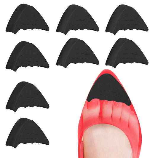 Toe Inserts for Shoes Too Big, 4 Pairs Adjustable Shoe Filler Inserts Half-Size Cushion Insoles Make Shoes Fit One Size for Women and Men Casual Sports High Heels Boots (Black)