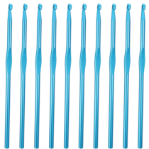 10 PCS 5 mm Crochet Hook, Aluminum Crochet Hooks for Beginners, Blue Knitting Needles for DIY Yarn Crafts (US Size H/8)
