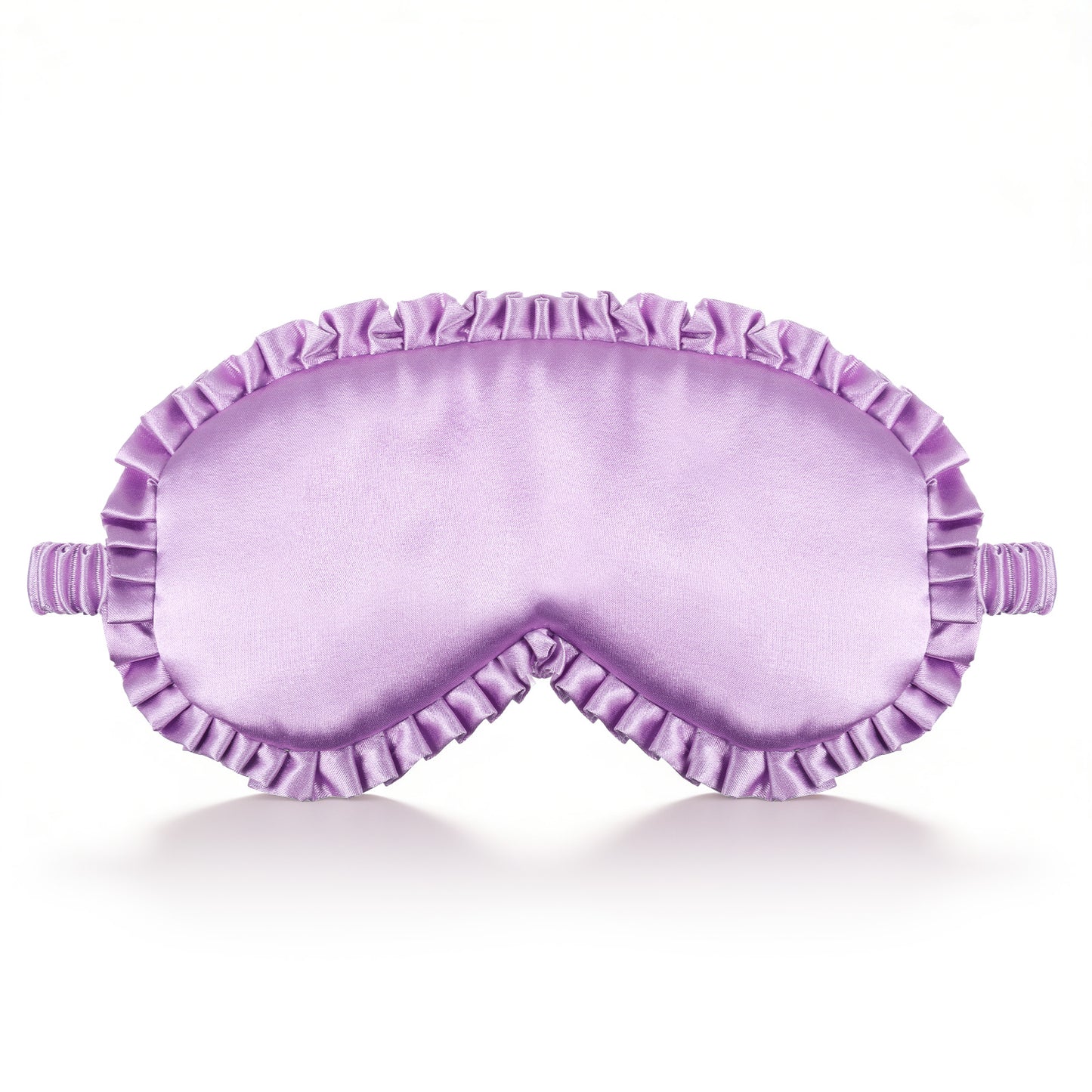Pure Soft Silk Sleep Mask, Light Blocking Eye Mask with Upgraded Nose Pad, Breathable Blindfold with Elastic Strap, for Women Girls, Includes Travel Pouch, Ideal for Night Sleep, Travel (Purple)