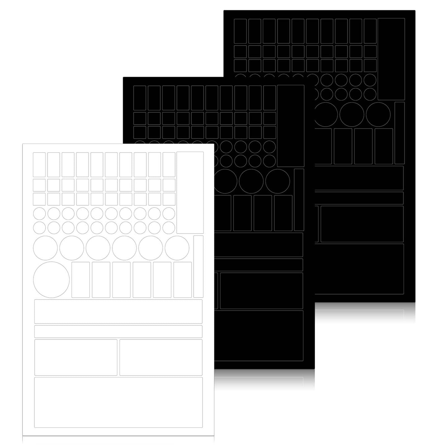 ZEYIYER 3 Sheets Light Blocking Stickers, LED Light Blackout Stickers, Cut Out Dimming 100% LED Covers for Routers,Clocks Electrical Appliances (2 Black 1 White)