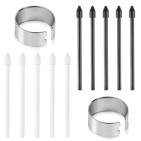 10 Pcs Replacement Pen Tips for Stylus Pen, Two Colors Durable Stylus Nibs, Compatible with Various Styluses Pens with Removal Tool (Black and White)