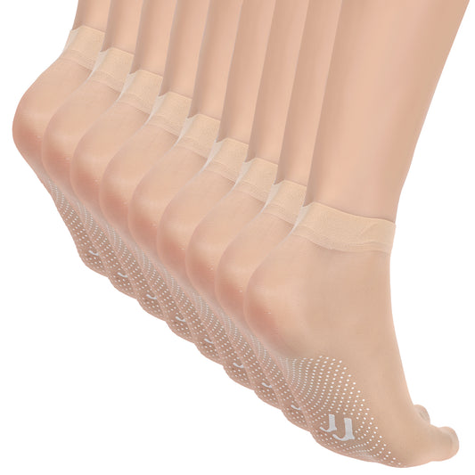 10 Pairs Sheer Socks Women Ankle with Anti-Slip Design, Breathable and Comfortable Sheers Socks, One Size Sheer Ankle Sock Women, Stylish Sheers Sock Match with Heel Sneaker Skirt Dress