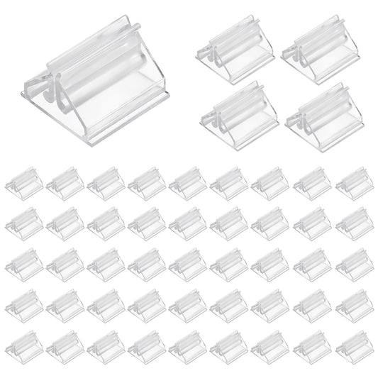 ASTER 48 PCS Acrylic Name Card Stands Clear Name Card Stands, Game Piece Holders Board Game Pieces Cards Stand for Cards, Photos, Memos, Pictures Display