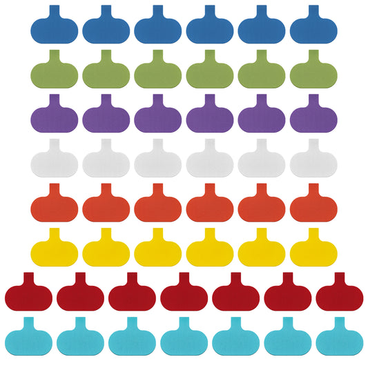 ASTER 50 PCS Cable Label Tags Multi-Color Waterproof Write On Wire Tags, Hook and Loop Wire Tags Cable Labels for Cable Wire Management Electronics, Computers and More