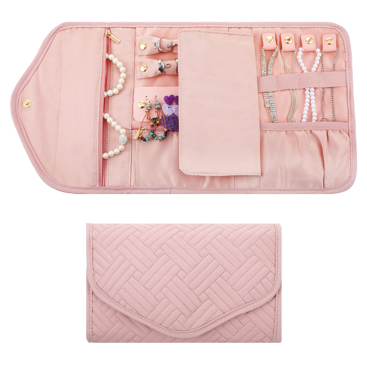 1 Pcs Makeup Bag, Cosmetic Bags Travel Makeup Bag Fold Out Makeup Bag Make Up Organiser Bag, Flat Make Up Bag for Women Organizer Cosmetic Products