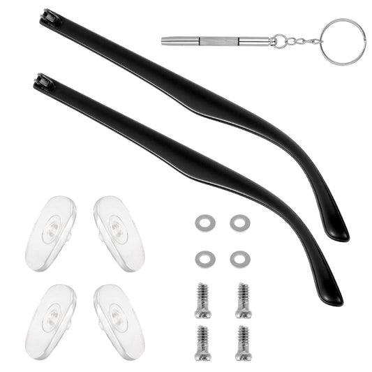1 Pair Universal Eyelasses Repair Kit with Screws, Metal Glasses Arm Replacement, Glasses Tightening Kit with Screws Washers Screwdrivers DIY Temples Glass Accessories
