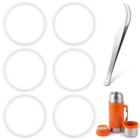 Axafazup 4Pcs Replacement Gaskets Compatible with Stainless King Food Jar 16 and 24 Ounce, Rubber Leak-Proof Cap Sealing Ring O-Ring Accessories, BPA Free