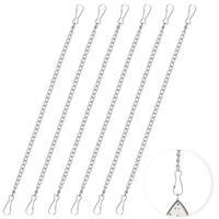 YQQYG 6 PCS Stained Glass Window Hanging Chain, 20 Inch Picture Hanging Chain Decorative Chains for Hanging, Outdoor Decorative Hanging Glass Panels Chains for Walls, Gardens, and Kitchens