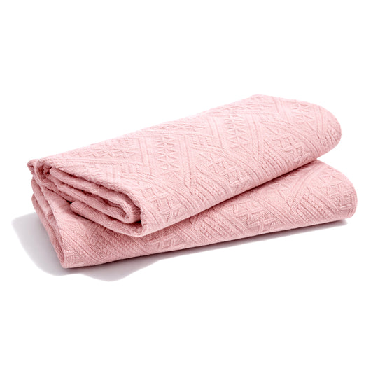Aysatogc 2 Pcs Hand Towels Bathroom, 29 X 13 Inch Pink Bathroom Hand Towels Boho Decorative Hands Towels Spa Decorative Cleaning Towel Turkish Absorbent Soft Face Towel for Bathrooms, Hotel
