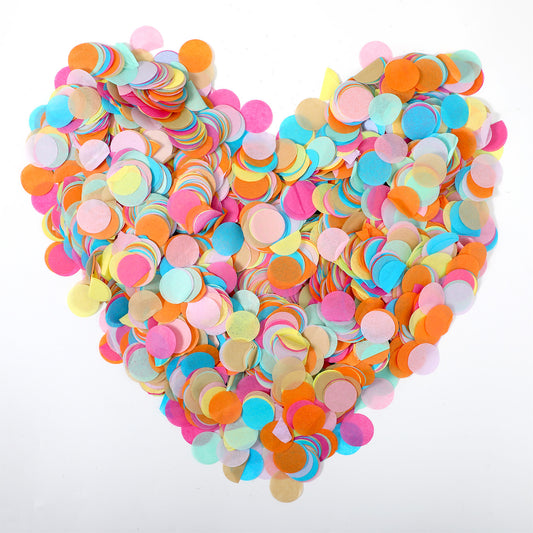 1 Inch Round Tissue Paper Confetti, 5.2oz Rainbow Table Confetti, Multicolor Party Confettis, Pure Paper Round Dots for Birthdays Weddings Graduation DIY Crafts Decorations