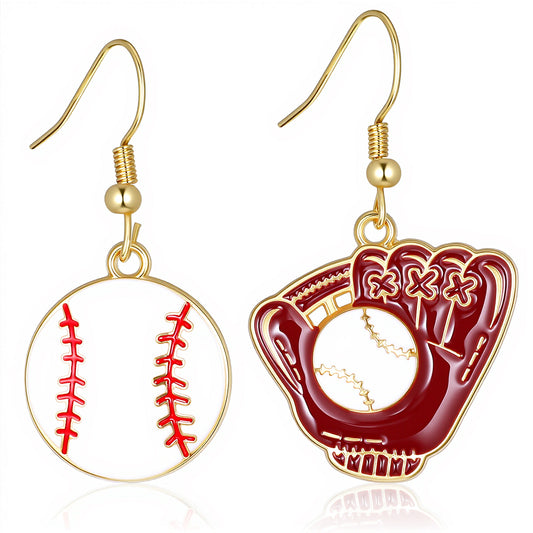 1 Pairs Baseball Earrings for Women, Sports Ball Dangle Earring, Baseball Shape Alloy Earrings, Baseball Player Jewelry Gifts for Women Sports Fans Lover Party Accessories